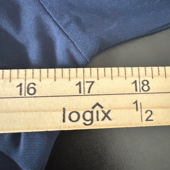 🟣 SHEIN Womens Blue Ruched Side Long Sleeve Dress Size Extra Large - Picture 6 of 7